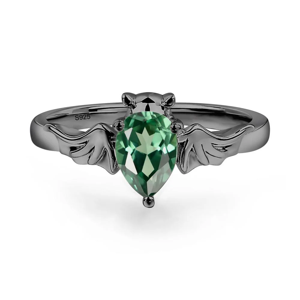 Green Sapphire Bat Engagement Ring - Image 2