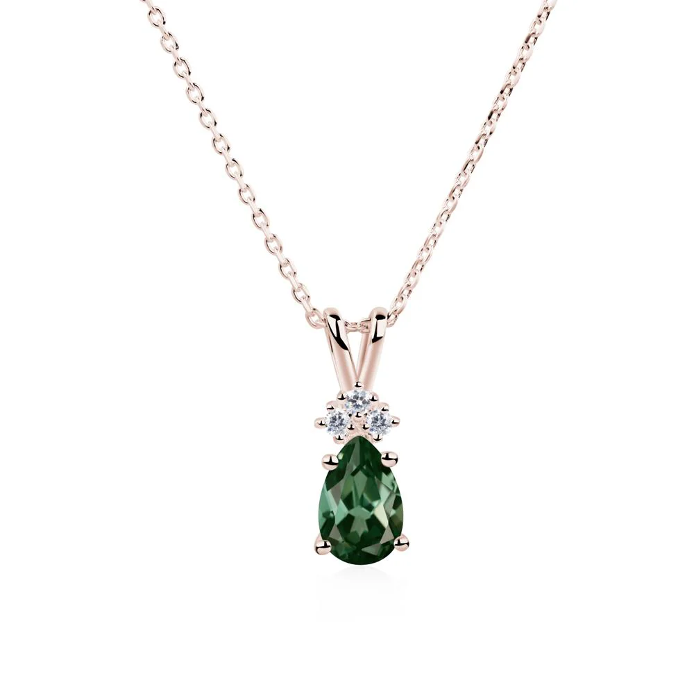 Pear Shaped Green Sapphire Necklace - Image 5