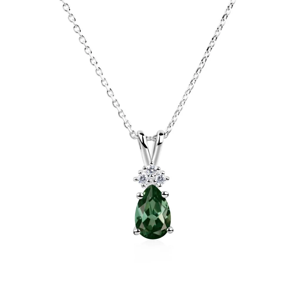 Pear Shaped Green Sapphire Necklace - Image 6