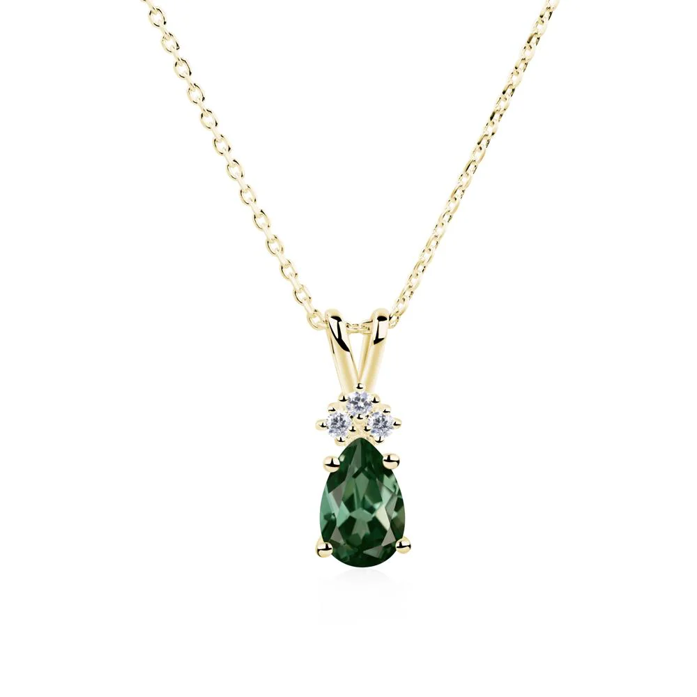 Pear Shaped Green Sapphire Necklace - Image 7