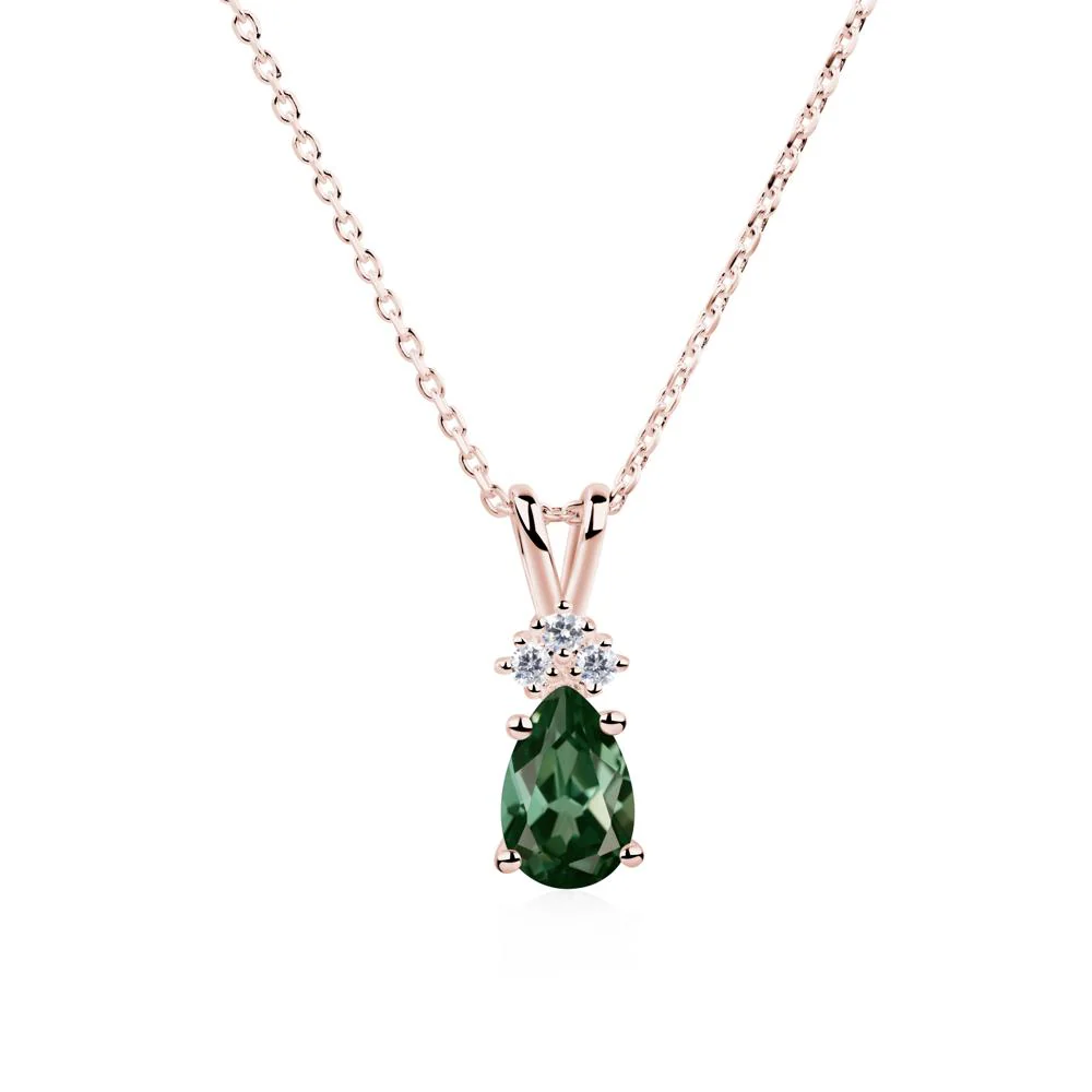 Pear Shaped Green Sapphire Necklace - Image 8