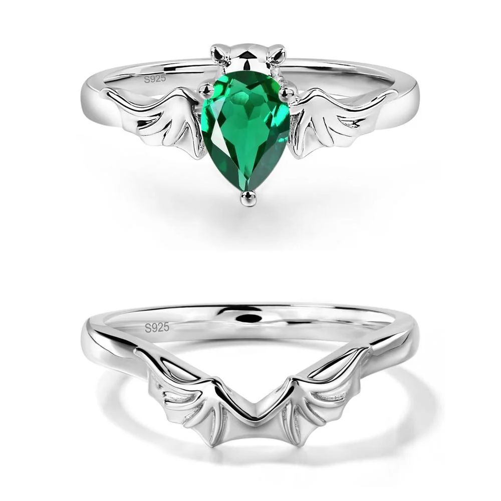 Emerald Bat Engagement Ring - Image 27