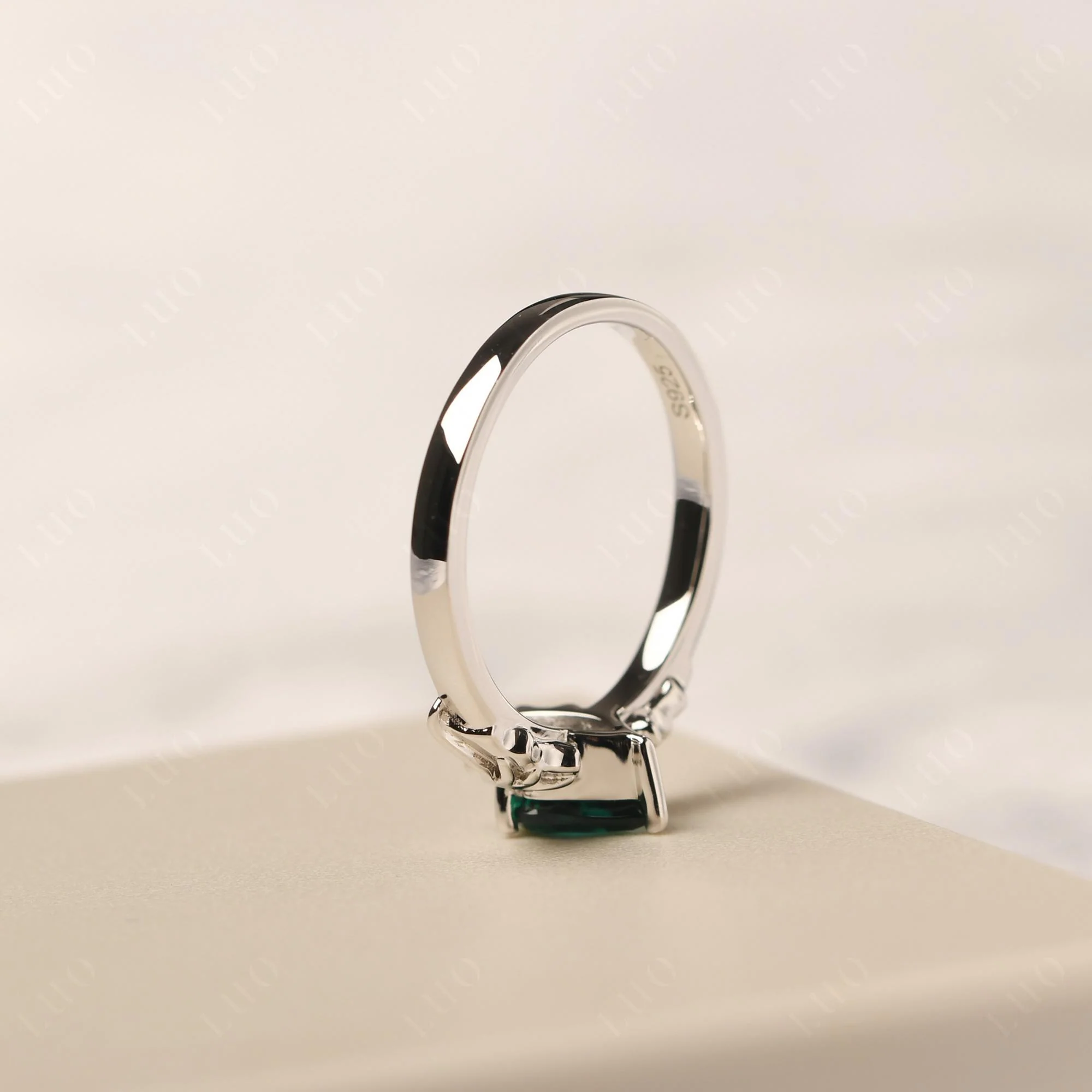 Emerald Bat Engagement Ring - Image 32