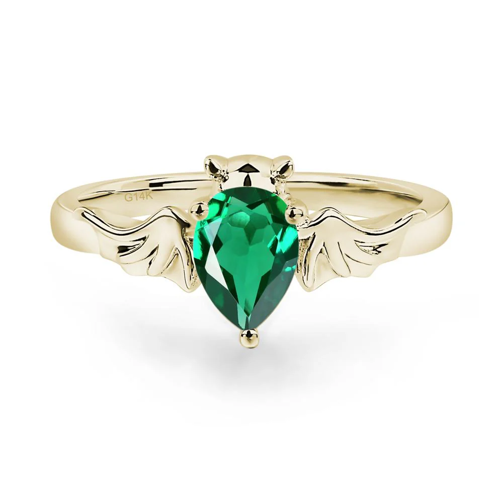 Emerald Bat Engagement Ring - Image 8