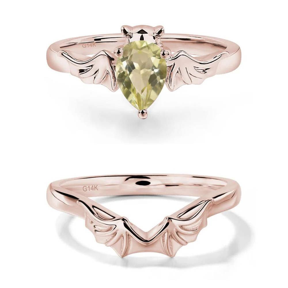 Lemon Quartz Bat Ring - Image 11