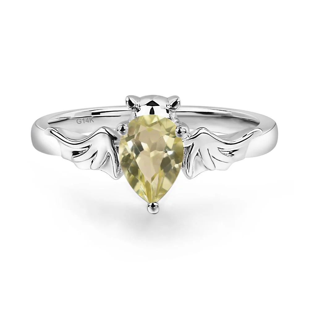 Lemon Quartz Bat Ring - Image 6