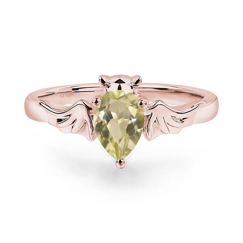 Lemon Quartz Bat Ring - Image 7