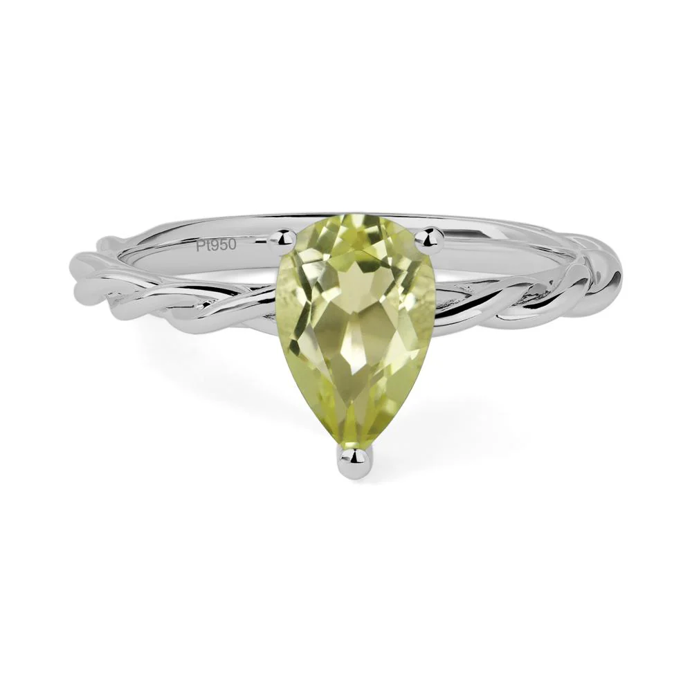 Lemon Quartz Rope Engagement Ring - Image 6