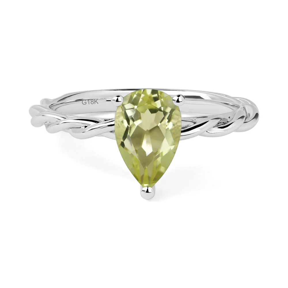 Lemon Quartz Rope Engagement Ring - Image 7