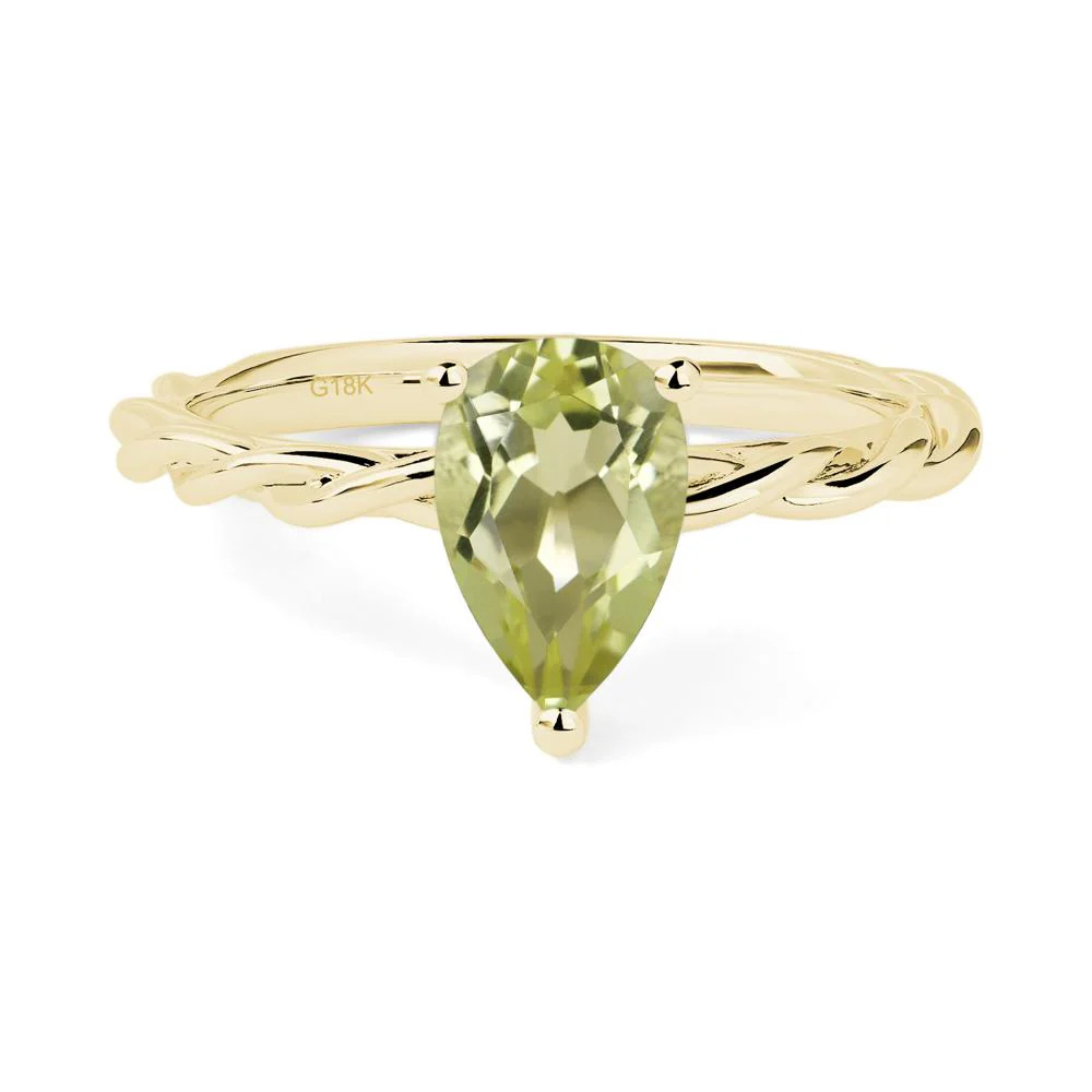 Lemon Quartz Rope Engagement Ring - Image 8