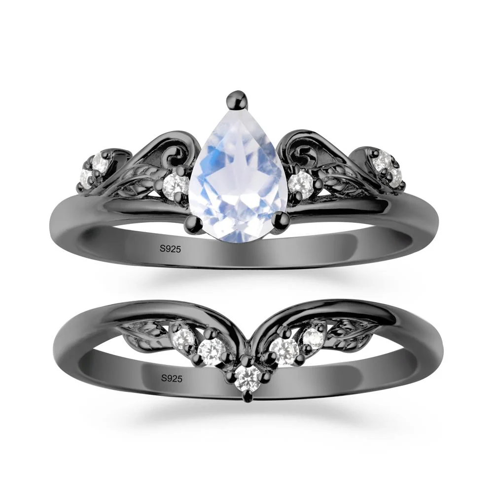 Teardrop Moonstone Promise Ring Set - Image 7