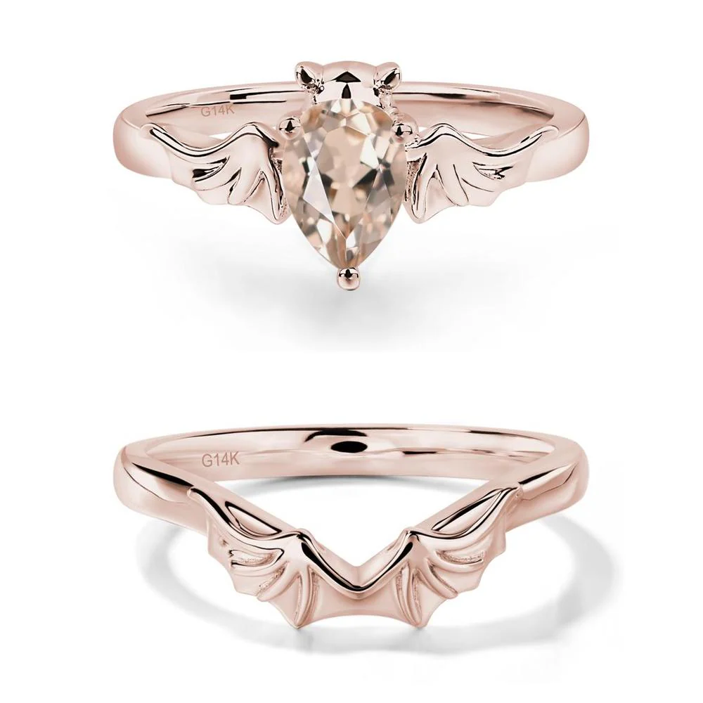 Morganite Bat Engagement Ring - Image 11