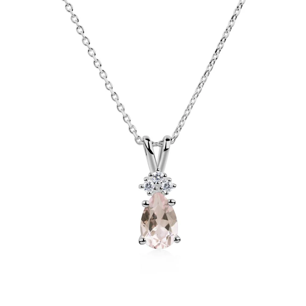 Pear Shaped Morganite Necklace - Image 6