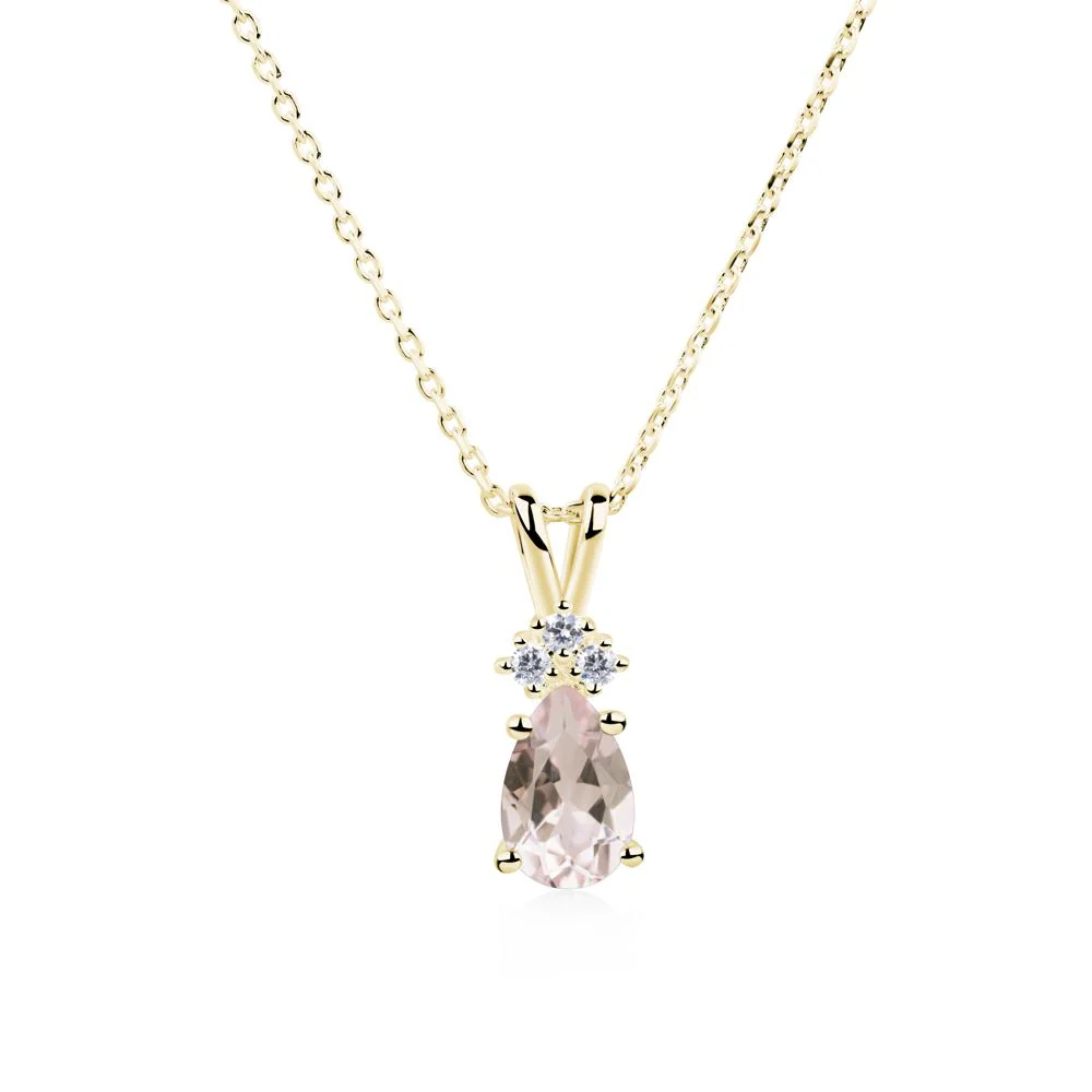 Pear Shaped Morganite Necklace - Image 8