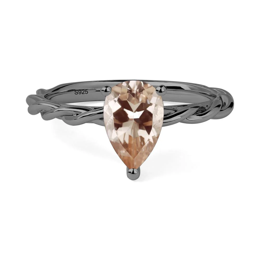 Morganite Twisted Rope Ring