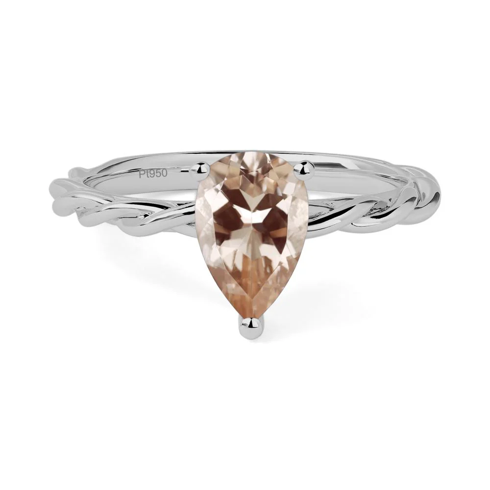 Morganite Twisted Rope Ring - Image 6