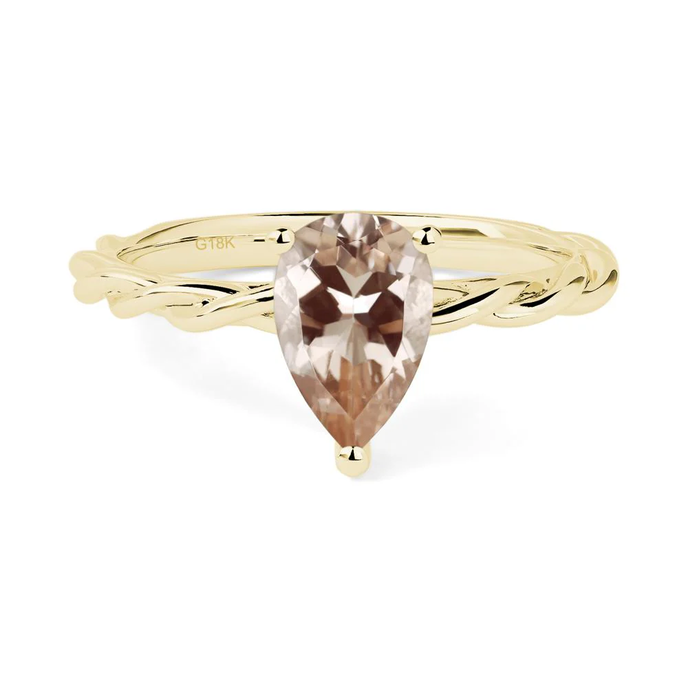 Morganite Twisted Rope Ring - Image 8