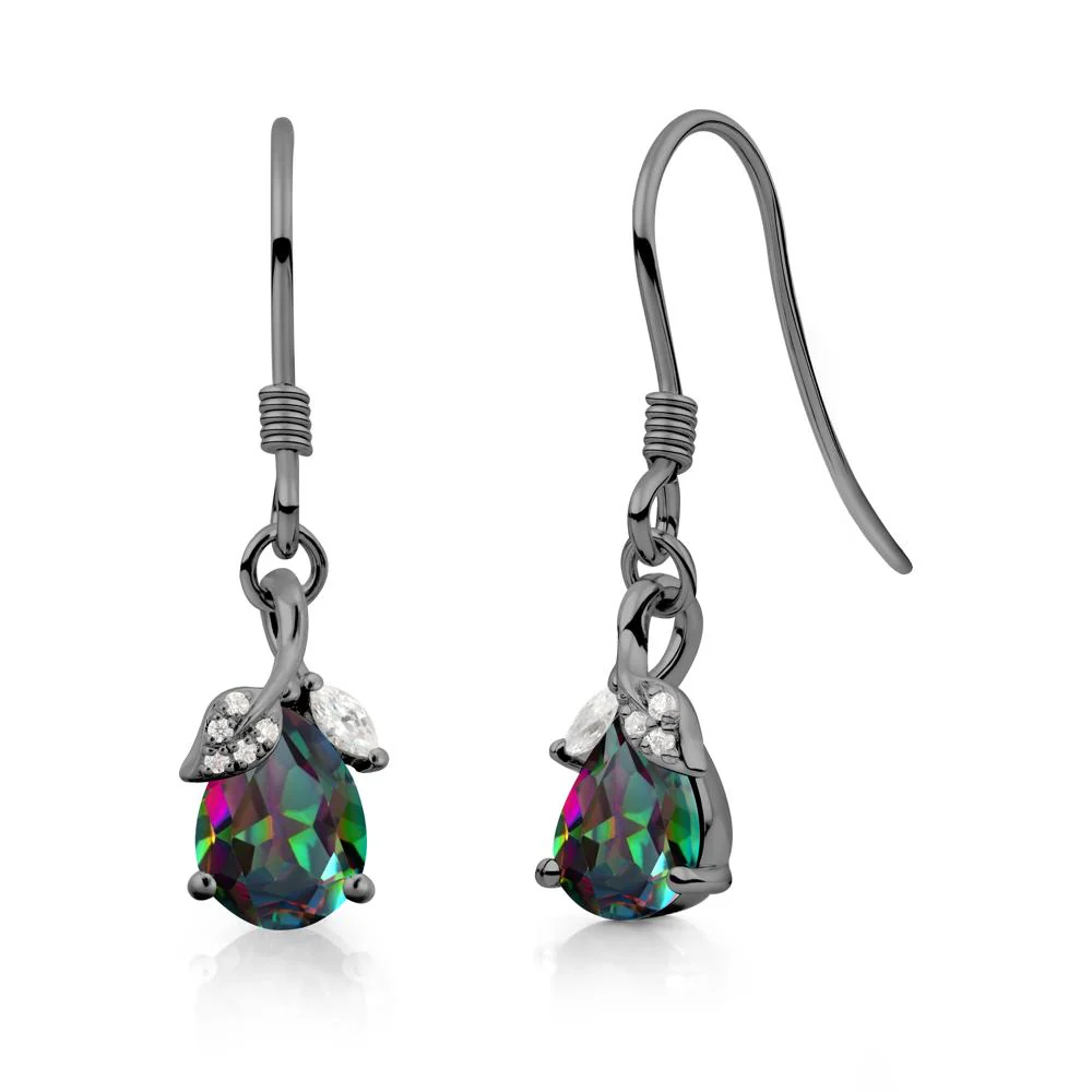 Teardrop Mystic Topaz French Hook Earrings - Image 5