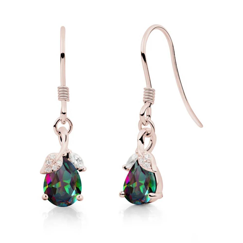 Teardrop Mystic Topaz French Hook Earrings - Image 9