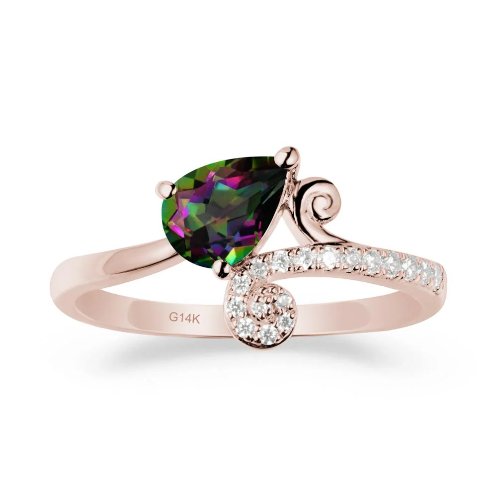 Teardrop Mystic Topaz Swirl Ring