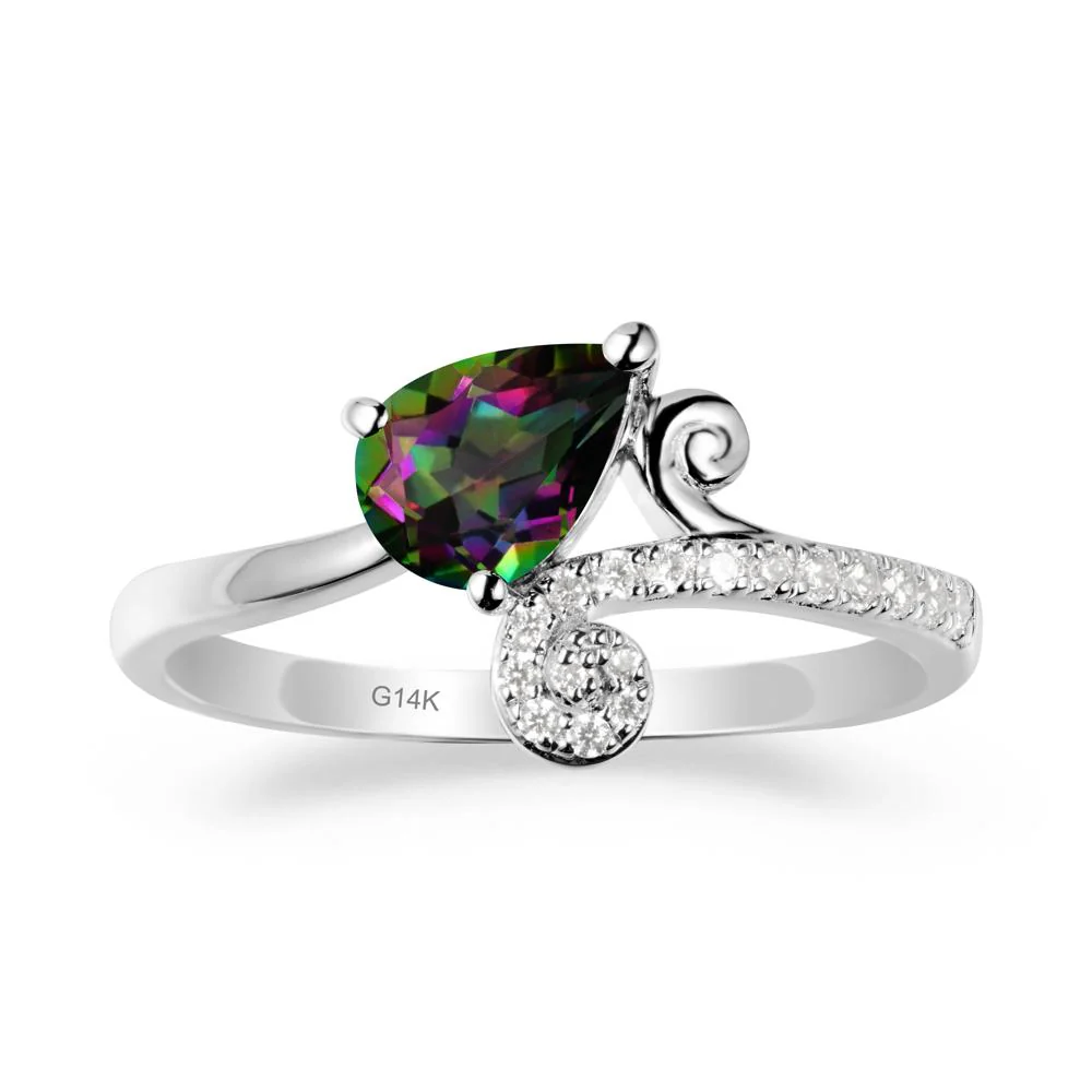 Teardrop Mystic Topaz Swirl Ring - Image 2