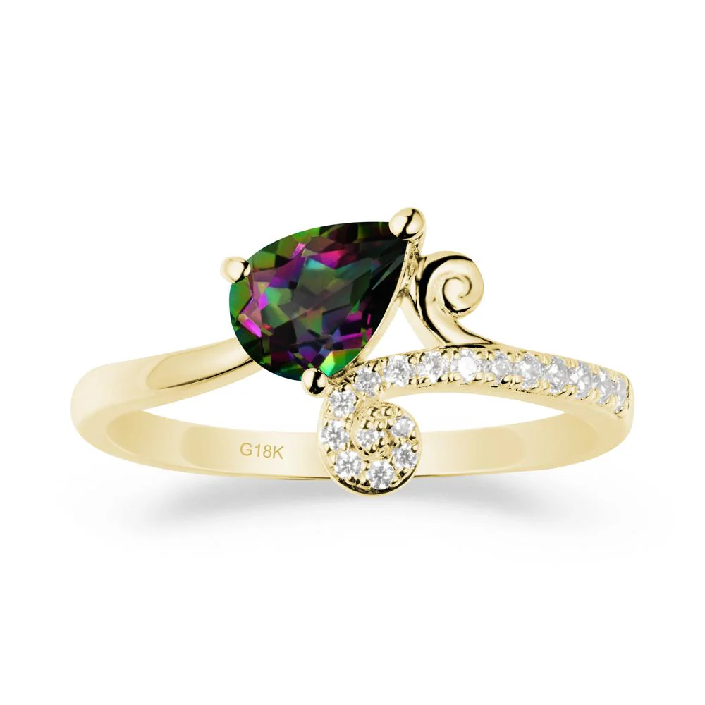 Teardrop Mystic Topaz Swirl Ring - Image 6