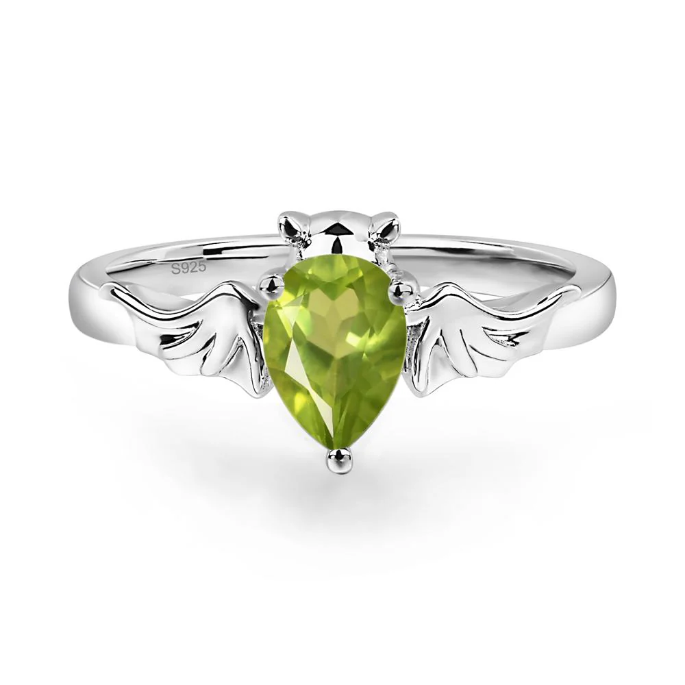 Peridot Gothic Promise Ring - Image 9