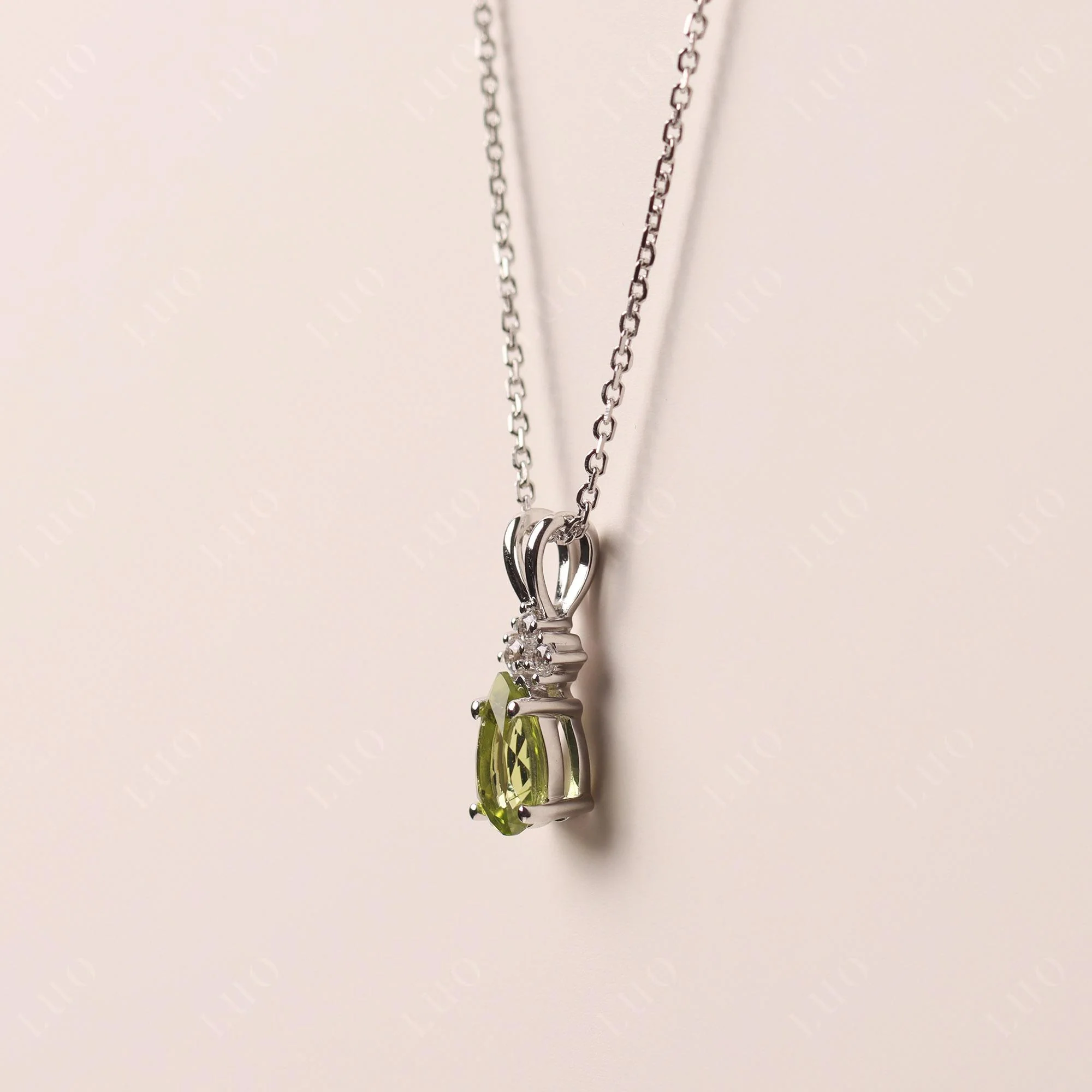 Pear Shaped Peridot Necklace - Image 11