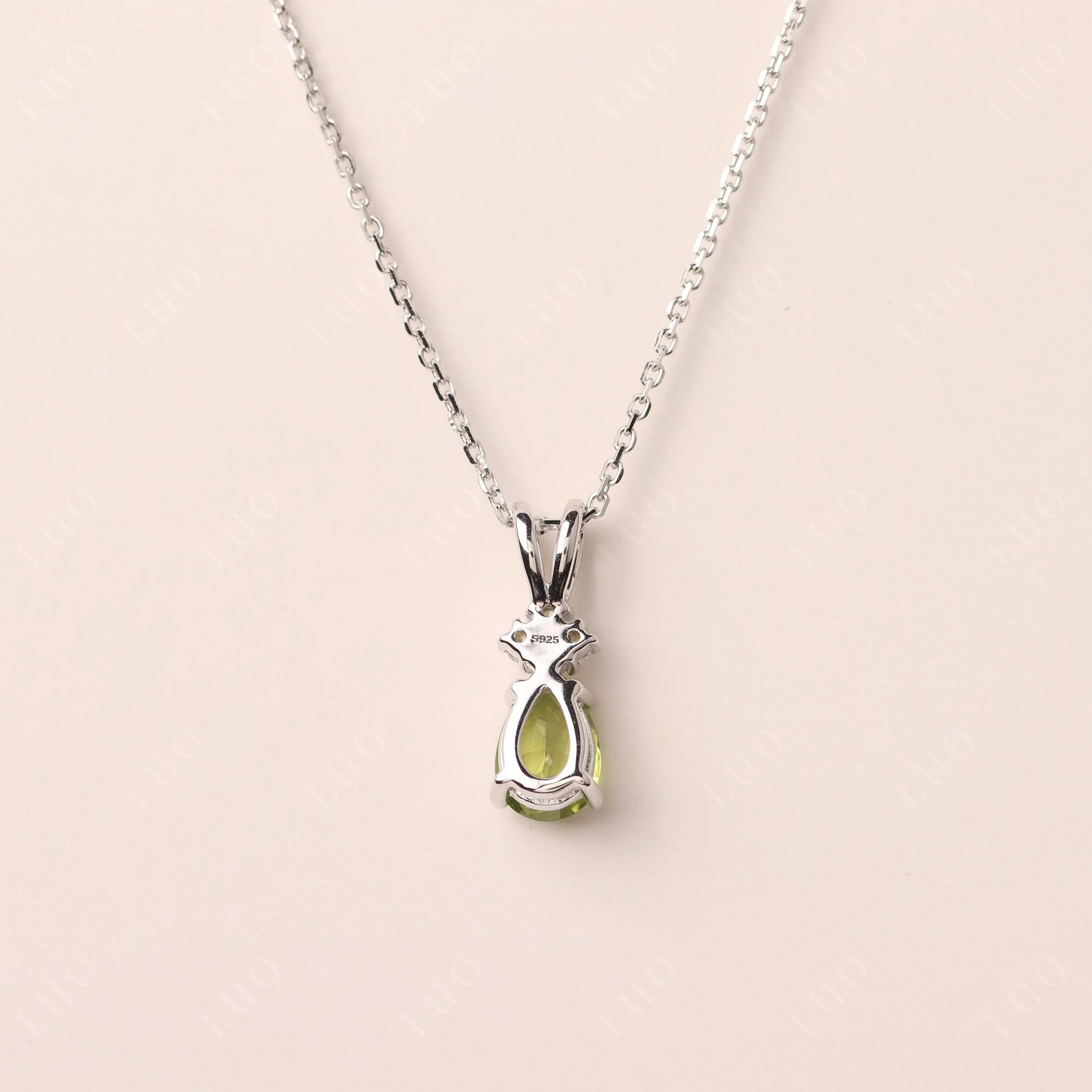 Pear Shaped Peridot Necklace - Image 12