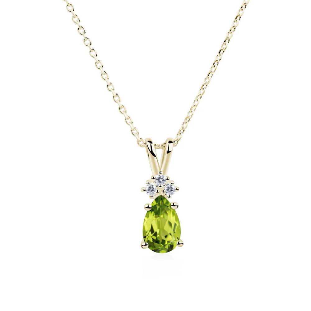 Pear Shaped Peridot Necklace - Image 4