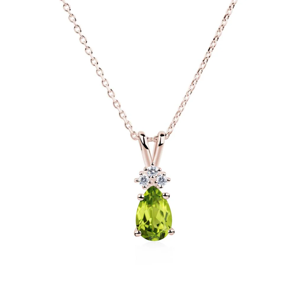Pear Shaped Peridot Necklace - Image 5