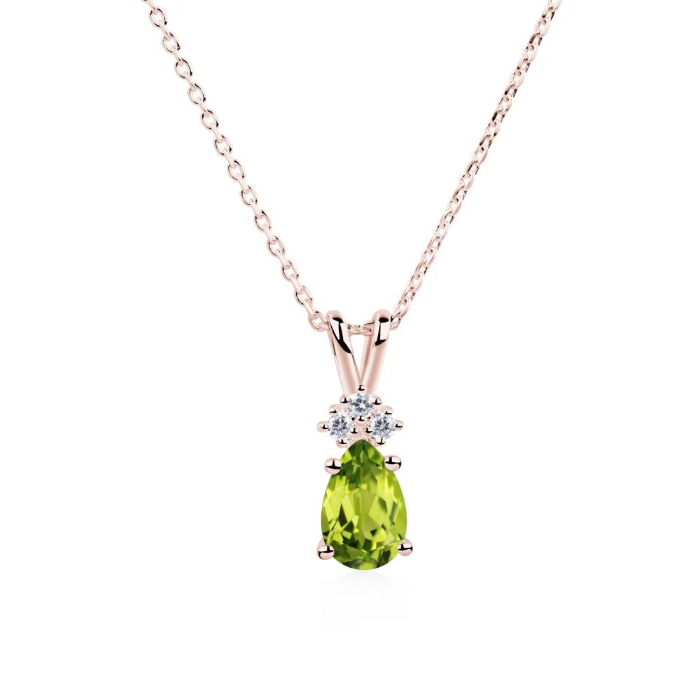 Pear Shaped Peridot Necklace - Image 9