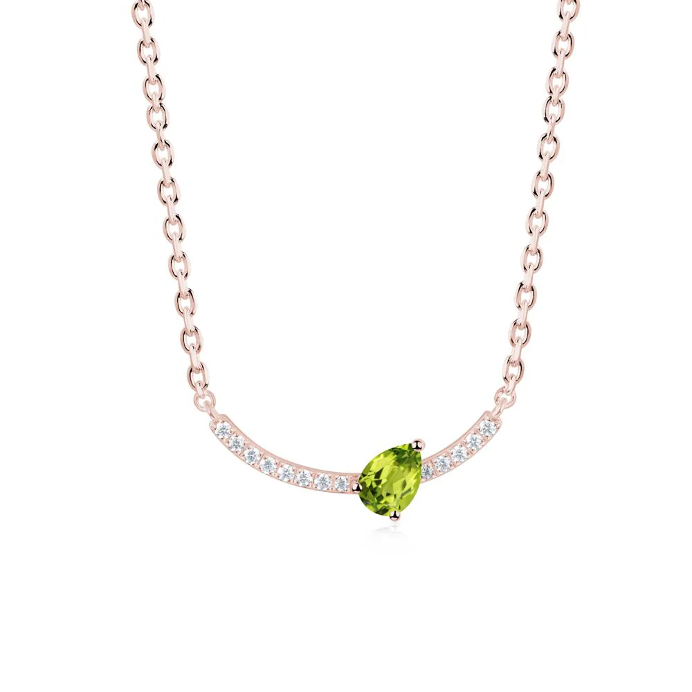 Teardrop Peridot Smile Necklace - Image 8
