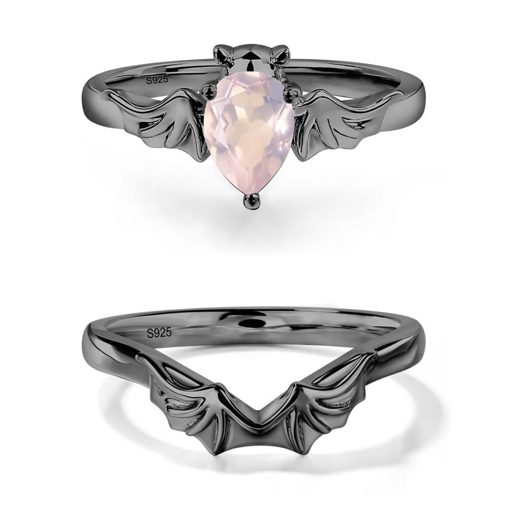 Rose Quartz Bat Engagement Ring - Image 23