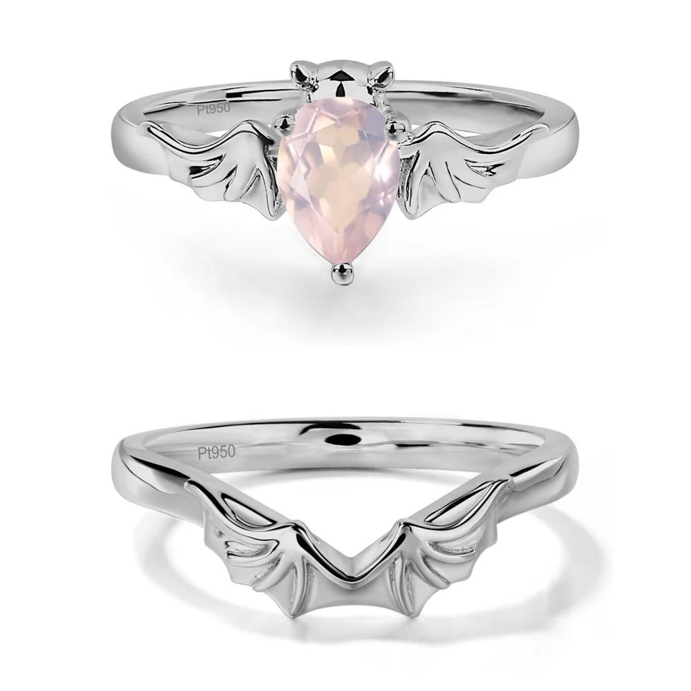 Rose Quartz Bat Engagement Ring - Image 25