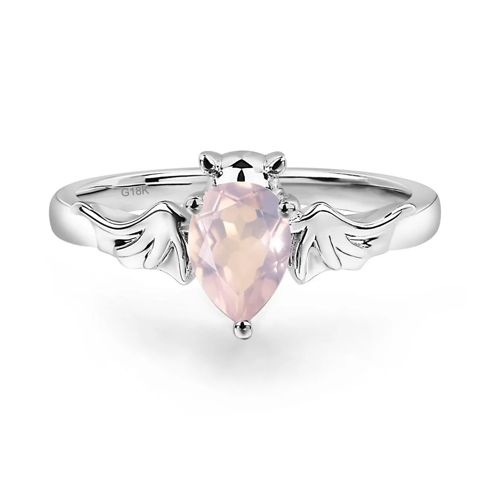 Rose Quartz Bat Engagement Ring - Image 9