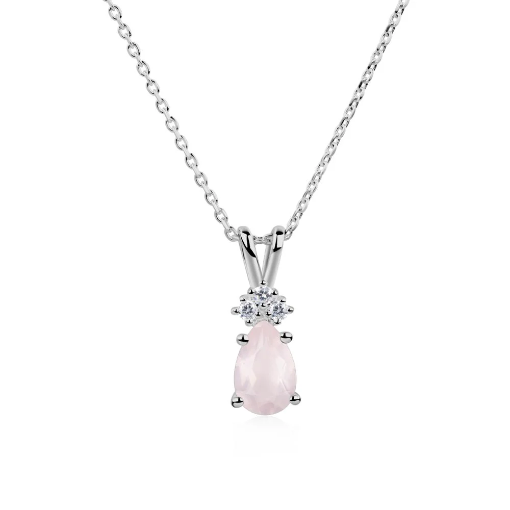 Pear Shaped Rose Quartz Necklace - Image 6