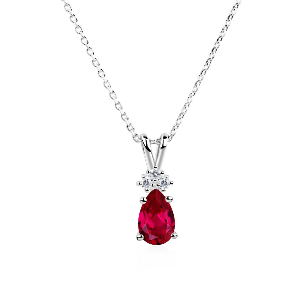 Pear Shaped Ruby Necklace - Image 4