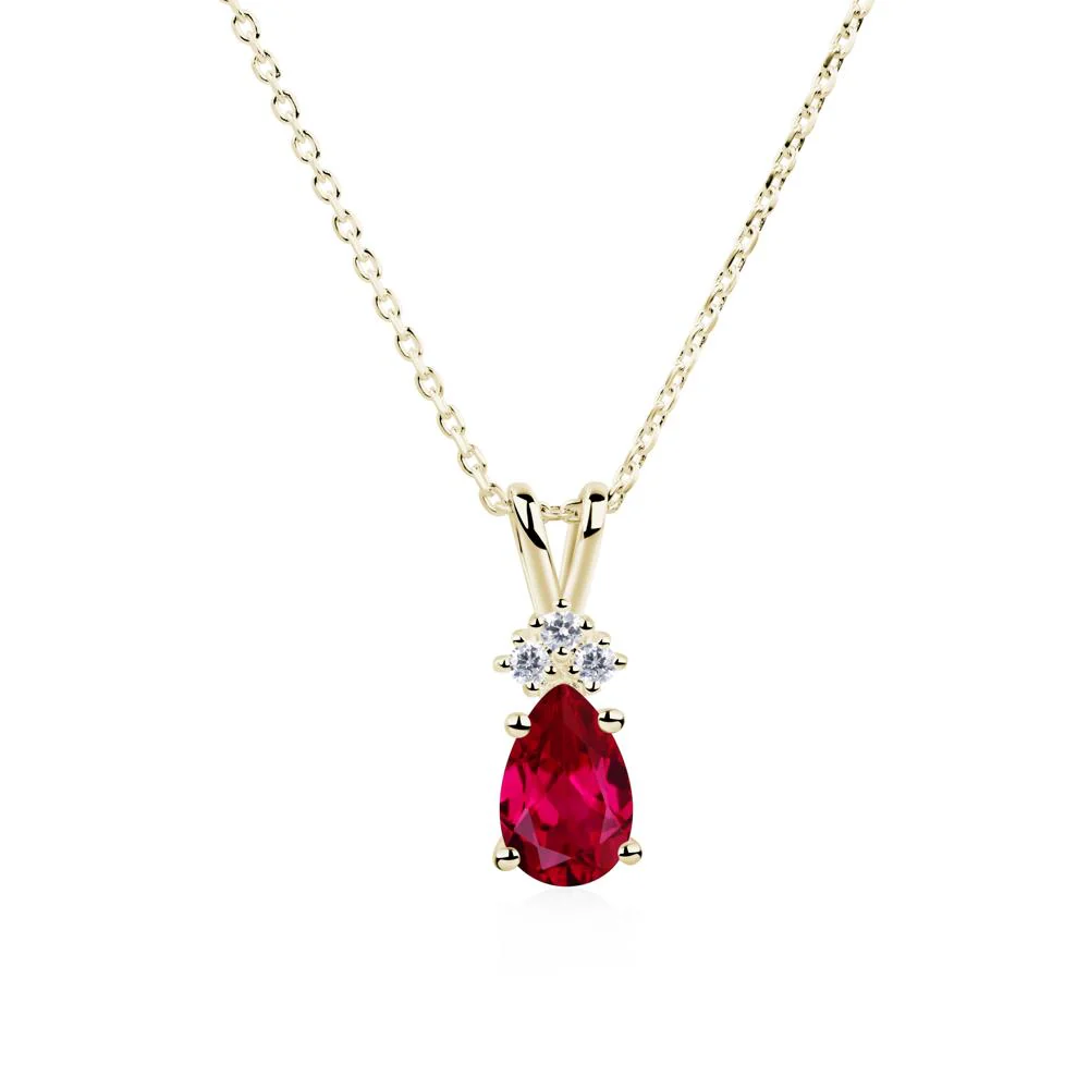 Pear Shaped Ruby Necklace - Image 5