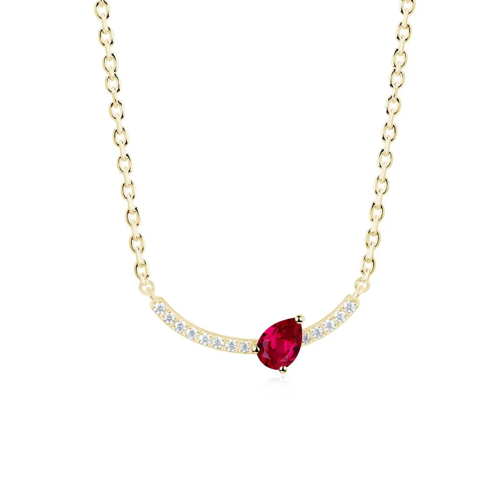 Teardrop Ruby Smile Necklace - Image 8