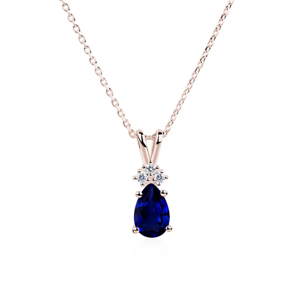 Pear Shaped Sapphire Necklace - Image 5