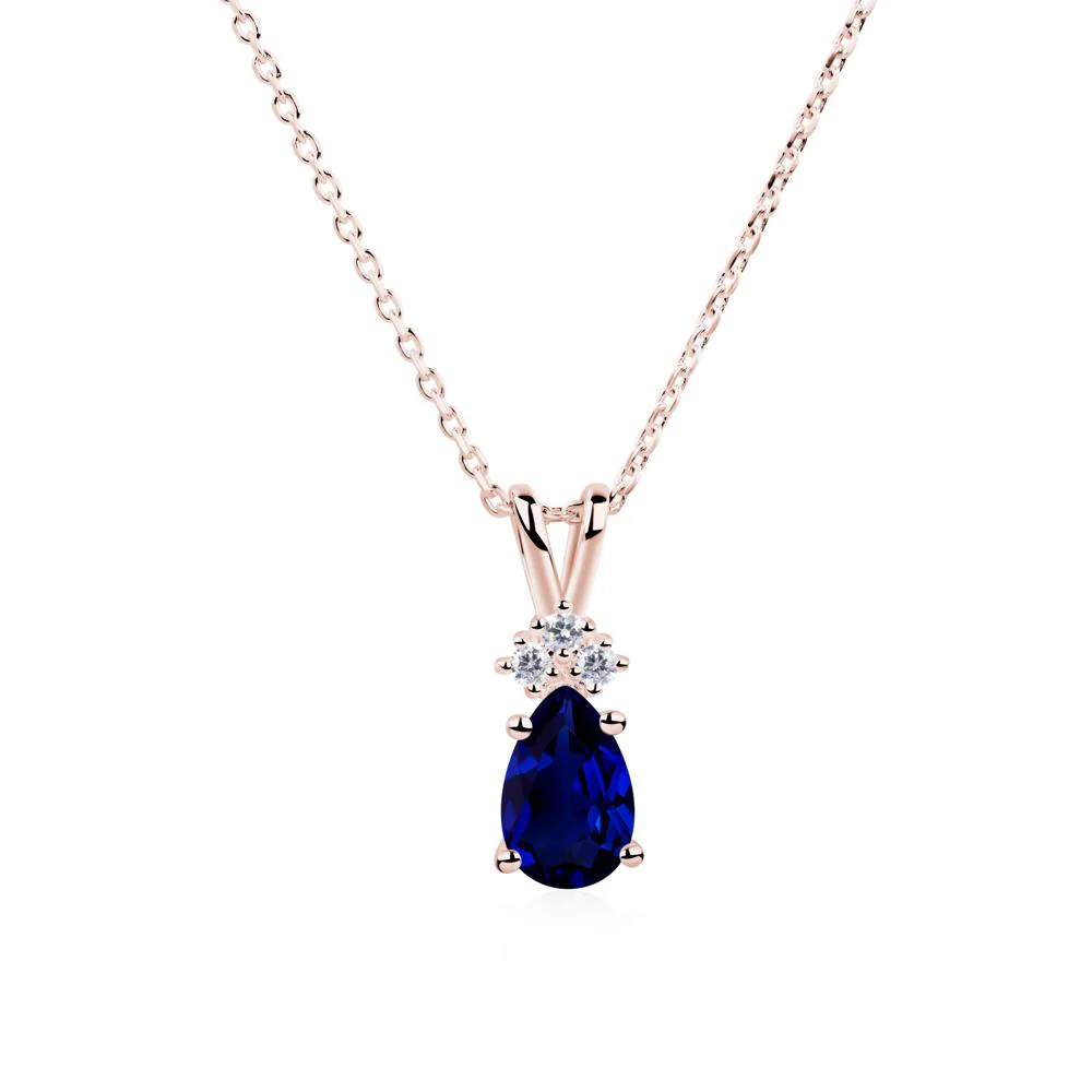 Pear Shaped Sapphire Necklace - Image 9
