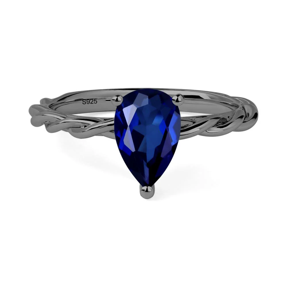 Sapphire Twisted Rope Ring - Image 3