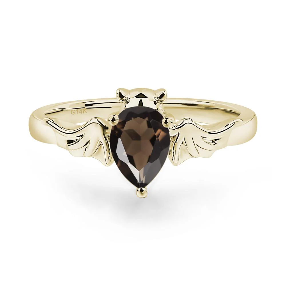 Smoky Quartz Bat Engagement Ring