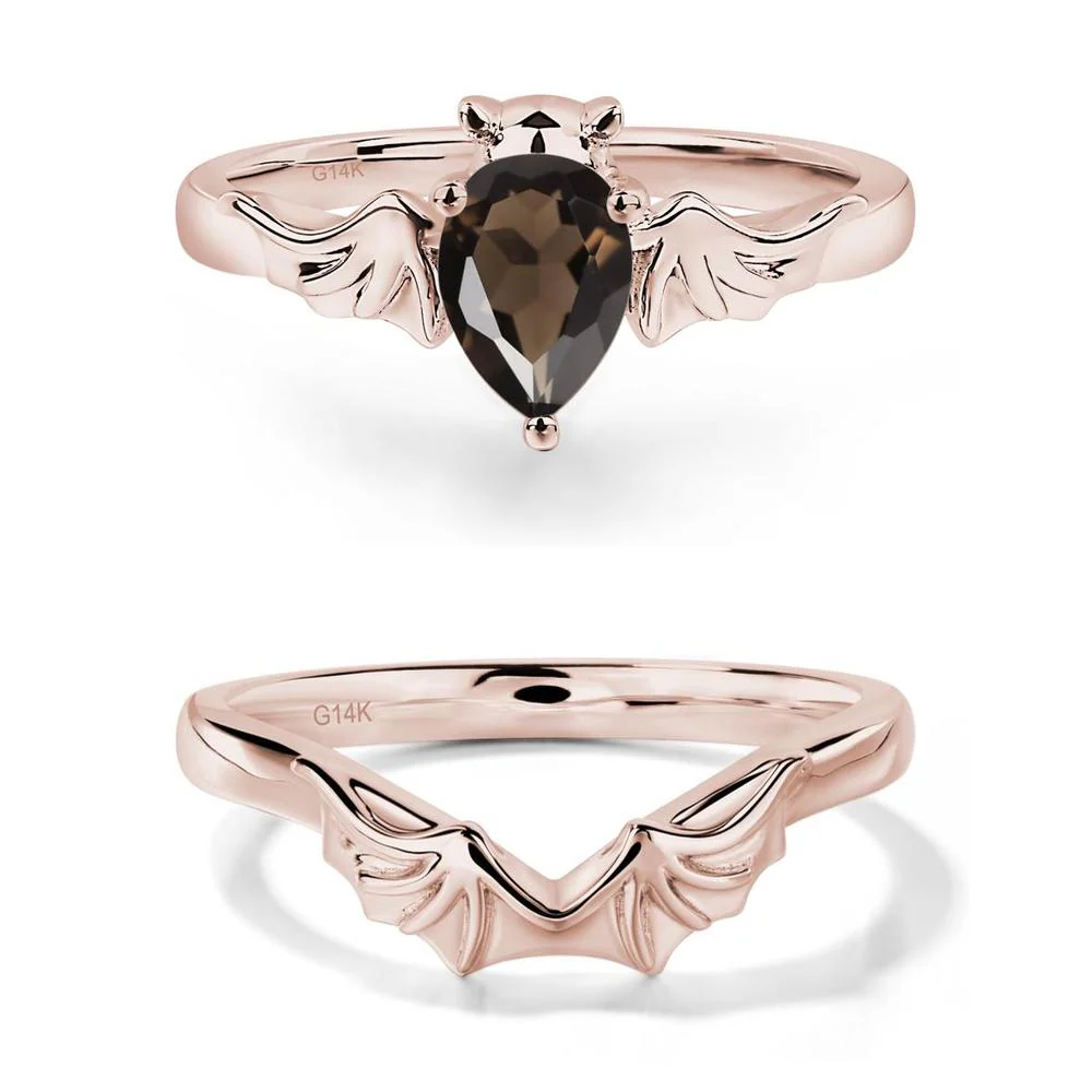 Smoky Quartz Bat Engagement Ring - Image 11