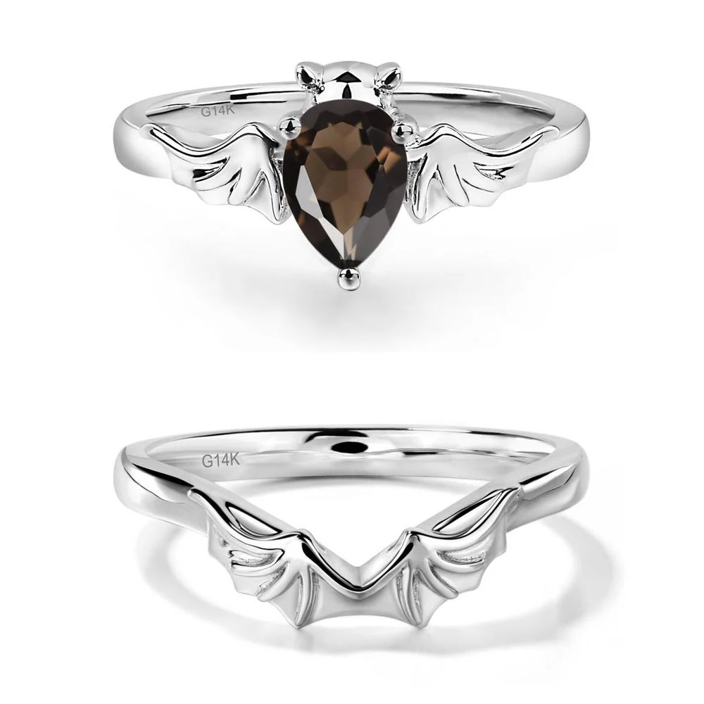 Smoky Quartz Bat Engagement Ring - Image 13