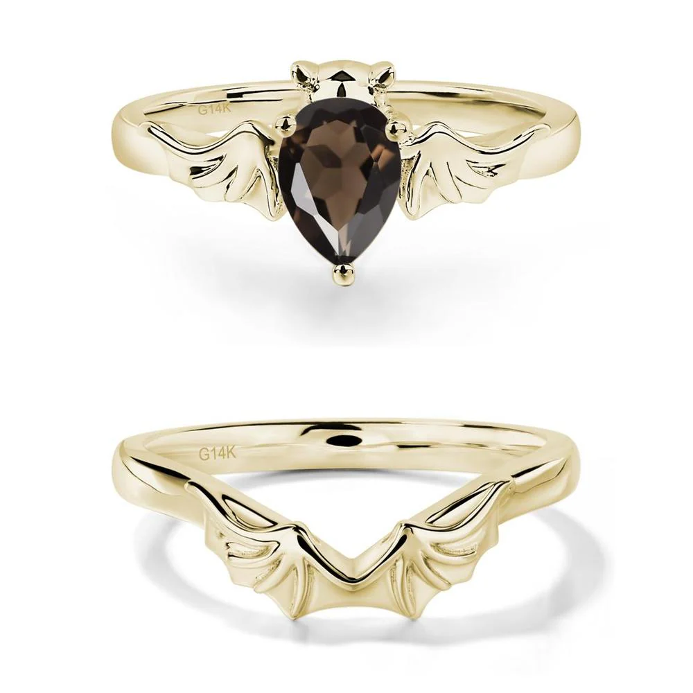 Smoky Quartz Bat Engagement Ring - Image 15