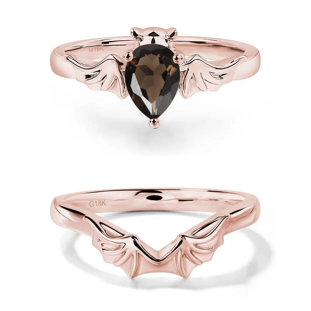 Smoky Quartz Bat Engagement Ring - Image 17