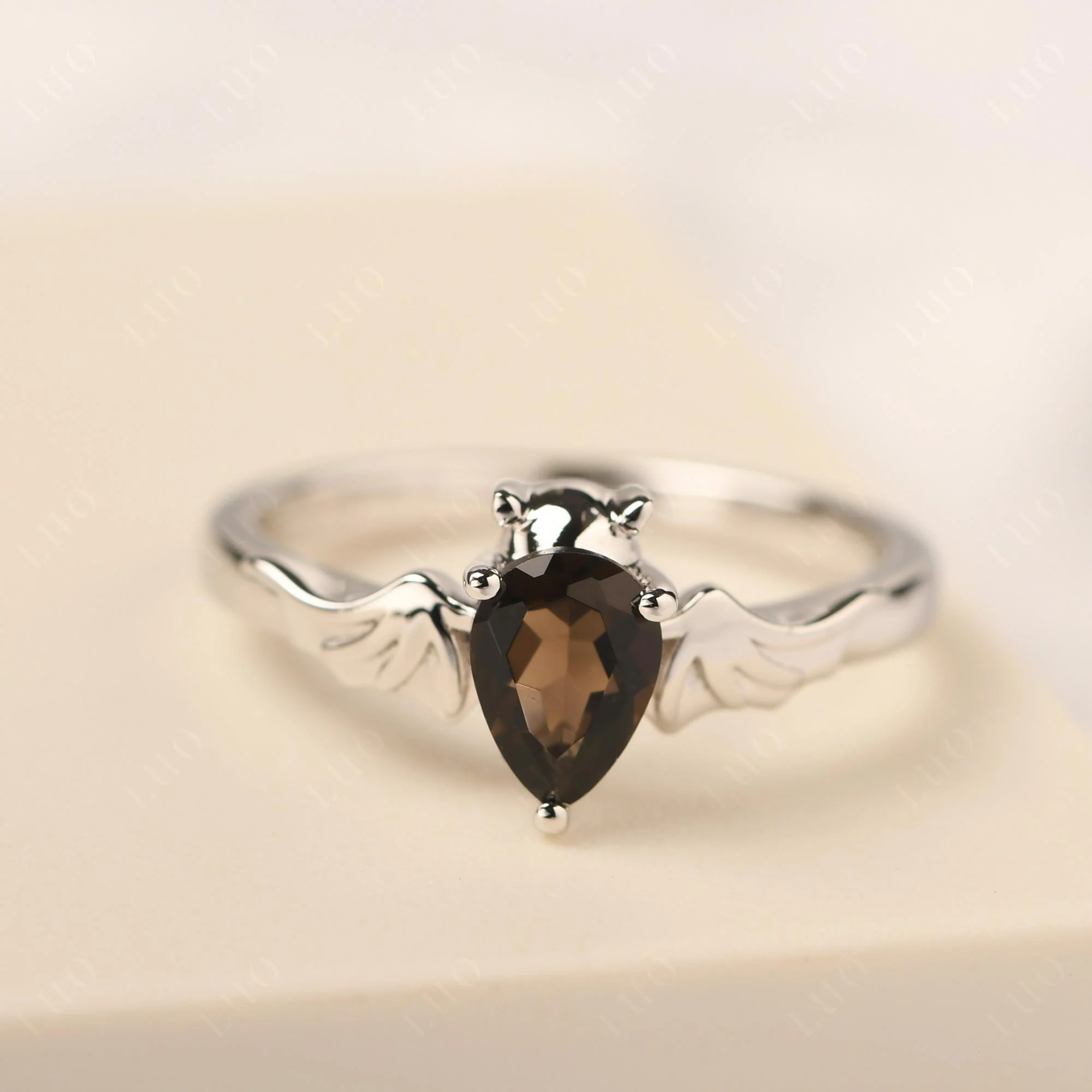 Smoky Quartz Bat Engagement Ring - Image 29