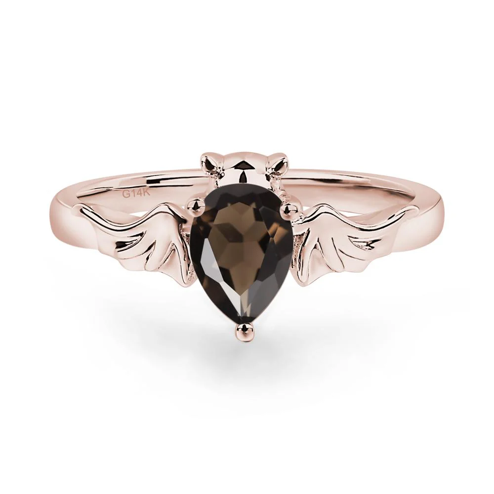 Smoky Quartz Bat Engagement Ring - Image 3
